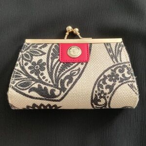 Spartina 449 Black and Cream Patterned Clutch